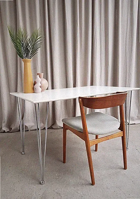 Vintage Late Mid Century Stil Modernist Schreibtisch Esstisch Danish Scandi Retro R270