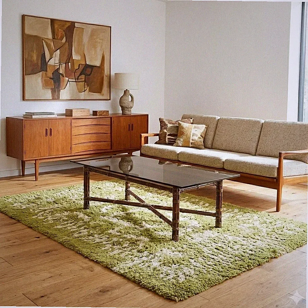 Vintage McGuire Couchtisch Design Lyda Levi Bambus der 80er Jahre
