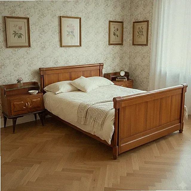 Vintage Nachttische Exotisches Holz Furniert Design 50er Jahre Originell