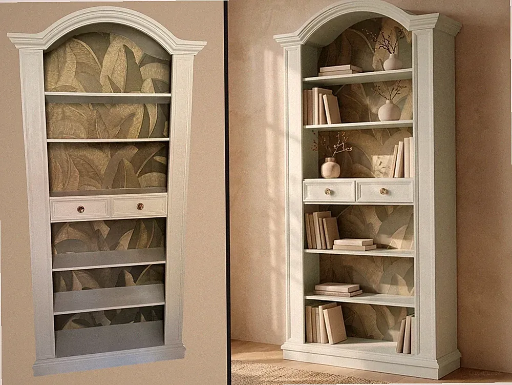 Vintage retro Shabby Chic Regal Vitrine Landhausstil Kommode antik