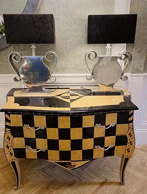 Vintage Roche Bobois Französische Bombe Kommode Louis XV Stil