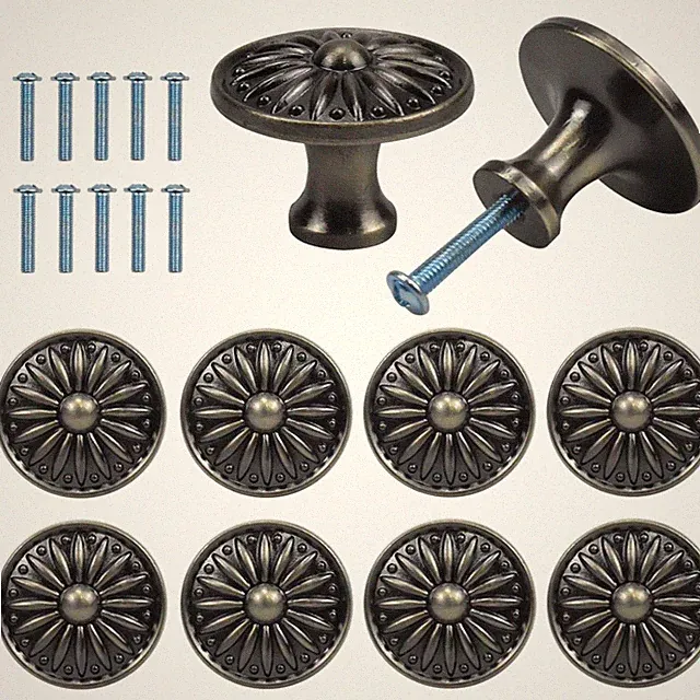 Vintage Schubladenknopf Bronze 35MM Set Möbelknöpfe Schrankgriffe Retro