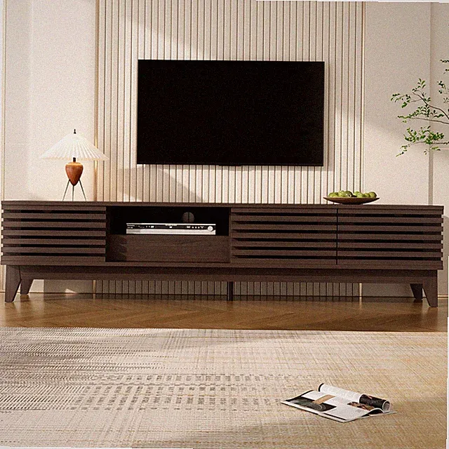 Vintage TV-Schrank mit 1 Schublade und 3 Türen Lowboard TV Möbel Panel 170 cm