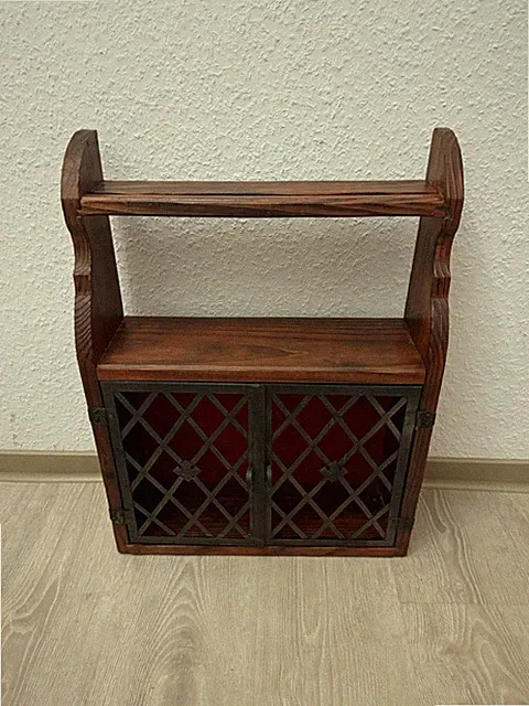 Vintage Wooden Wall Shelf Wall Cabinet/ Wandschrank Wandregal Landhausstil Holz
