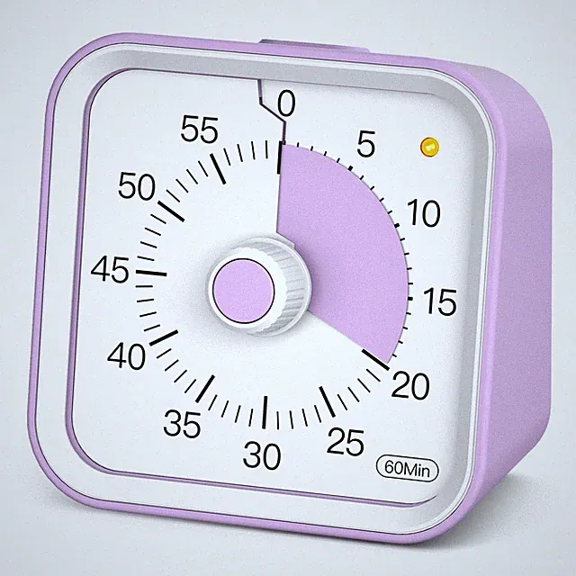 Visueller Timer Kinder QX62133 für Schreibtisch und Küche, 60 Minuten Countdown