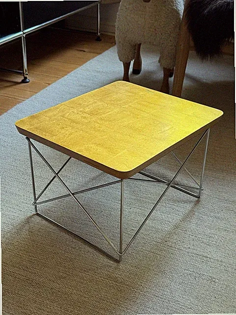 Vitra Occasional Table LTR Beistelltisch, blattgold verchromt, NP 680 EUR