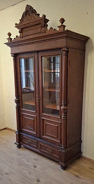 Vitrine Bibolotheksschrank Bücherschrank Antik ca. 19 Jh.