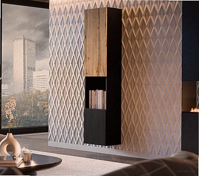 Vitrine Brulpin 2D mit Nische Vitrinenschrank Schrank Kollektion PR M24