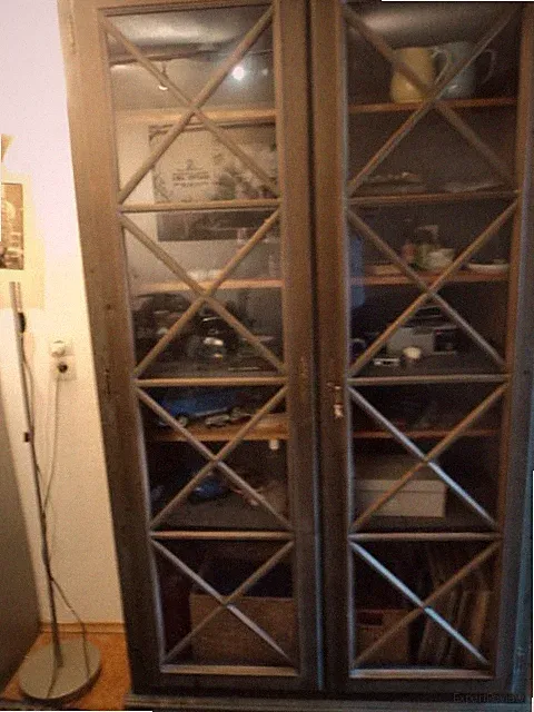 Vitrine Fichte Blau