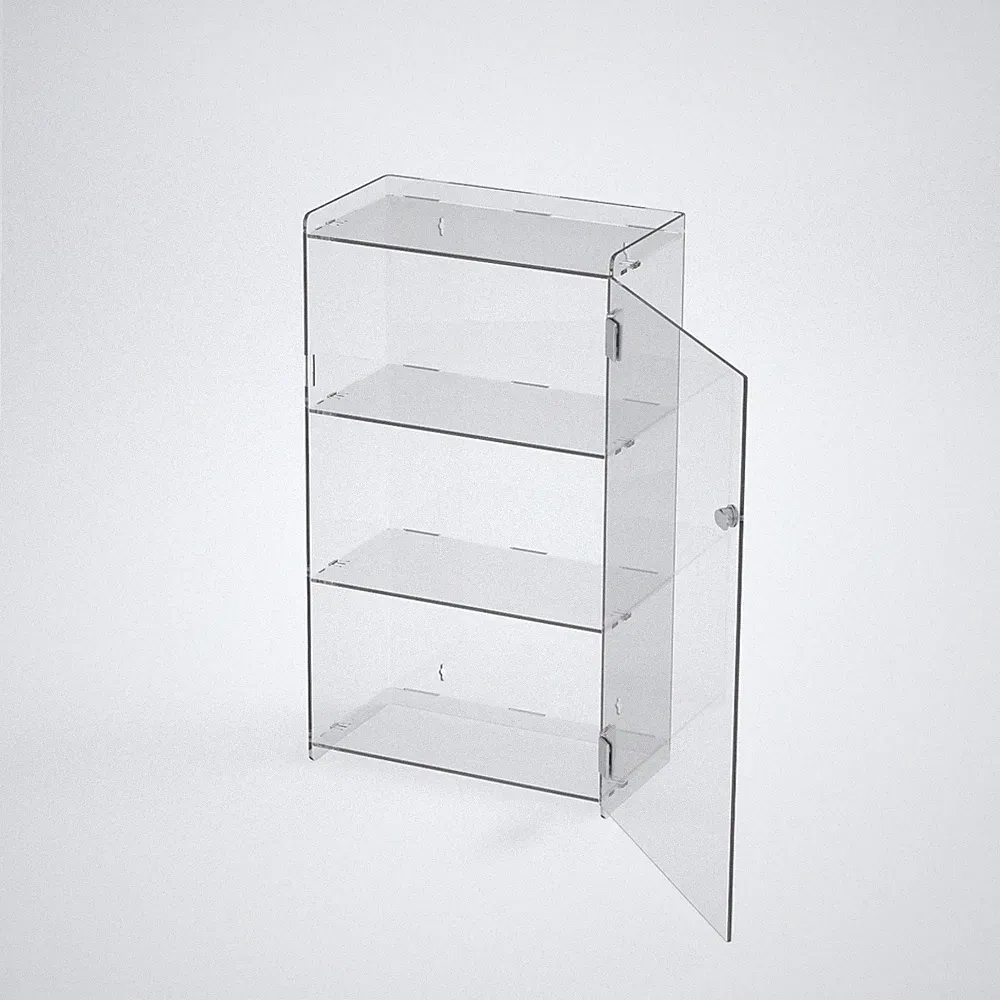 Vitrine glasklar transparent Ausstellungsvitrine Sammlervitrine Showcase V-3