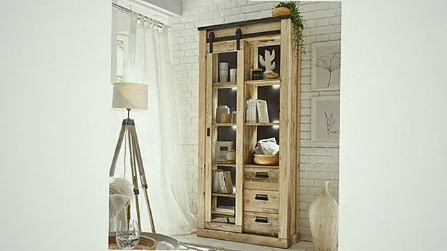 Vitrine Glasvitrine Buffet Sherwood 24 Old Style hell anthrazit mit soft-close