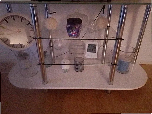 Vitrine Hartglas Vitrinenschrank Kommode Standregal Glasvitrine Schrank Anricht