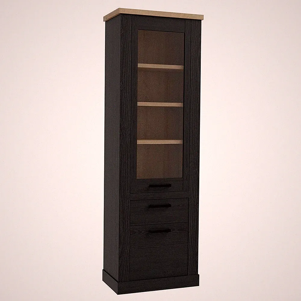 Vitrine Hochschrank Cabezone Eiche Dekor Riviera Eiche Dekor 72 x 212 cm