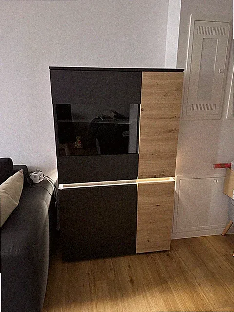 Vitrine Luci Eiche Artisan 90,4 x 146 x 40 cm