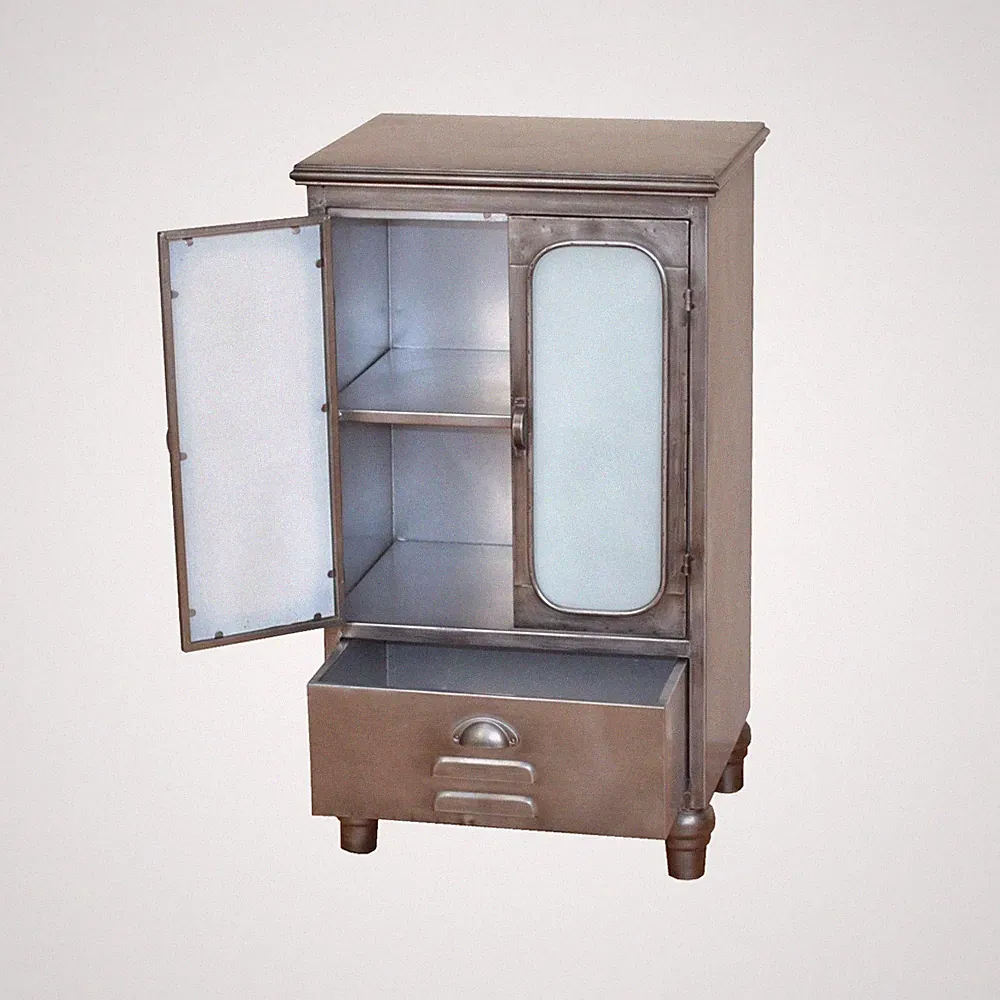 Vitrine Metall Industrie Steampunk Metallschrank Metallvitrine Industrial look