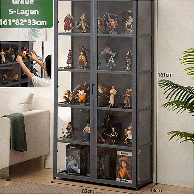 Vitrine Sammlervitrine Vitrinenschrank Acrlyvitrine Schaukasten 4/5-Lagen DE