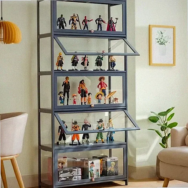 Vitrine Sammlervitrine Vitrinenschrank Acrlyvitrine Schaukasten 4/5-Lagen DE
