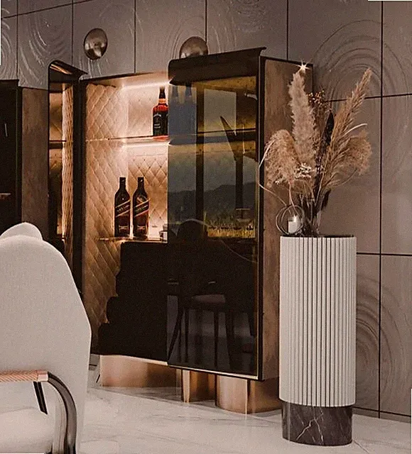 Vitrine Schöne Rote Glas Schrank Vitrinen Holz Glas Wohnzimmer Modern Luxus Neu
