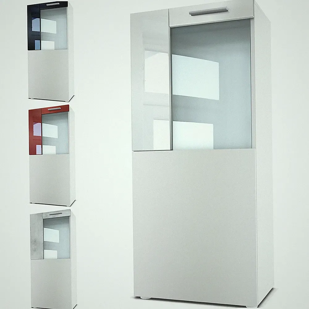 Vitrine Standvitrine Hängevitrine Highboard Hochschrank Movie Weiß