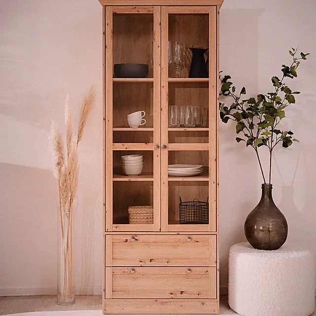 Vitrine Vitrinenschrank Glas Schaukasten Schrank Wohnzimmer Sammler Homestyle4u