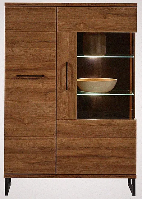 Vitrine Vitrinenschrank IVO IV-5 mit LED Beleuchtung