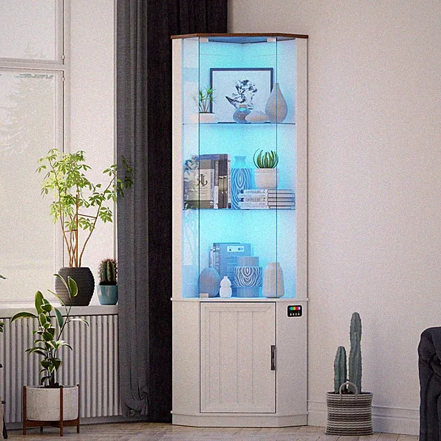 Vitrine Vitrinenschrank mit Intelligente Sensorik für Wohnzimmer
