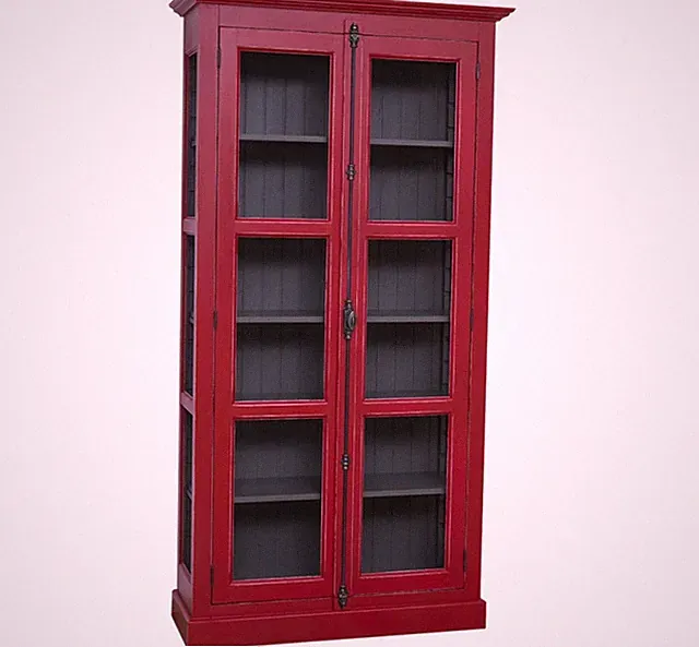 Vitrine Vitrinenschrank Schrank Regal Regalschrank schmale Vitrine Landhaus