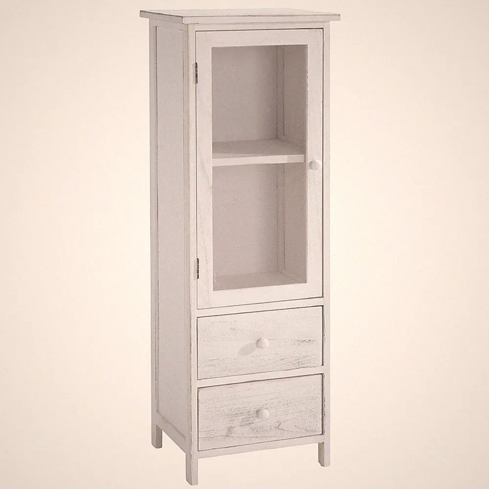 Vitrine Vitrinenschrank Standregal Kommode Schrank Anrichte Vintage Shabby