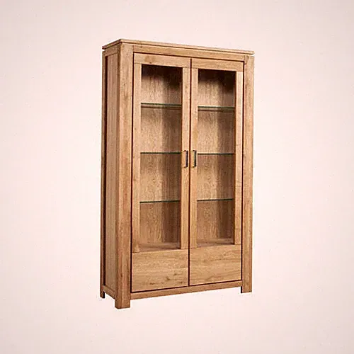 Vitrine Wildeiche massiv geölt Faro