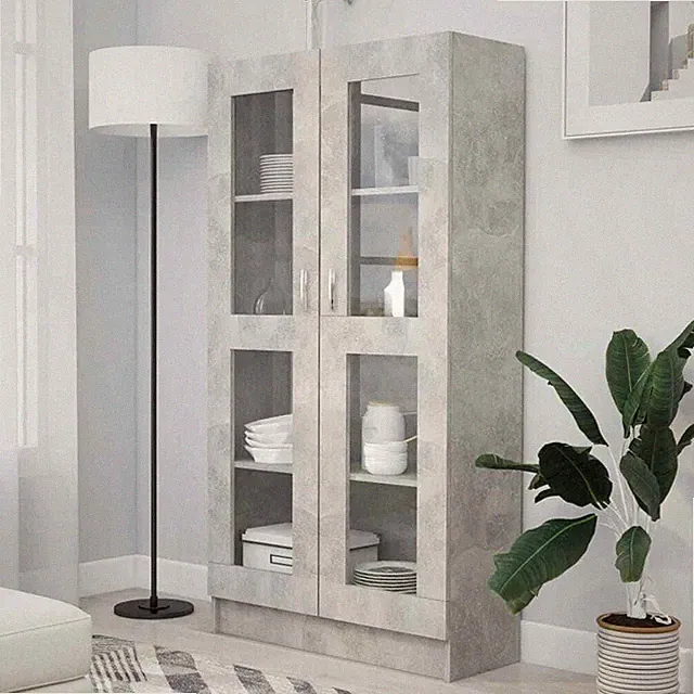 Vitrinenschrank Bücherschrank Standvitrine Vitrine Beistellschrank Highboard DE