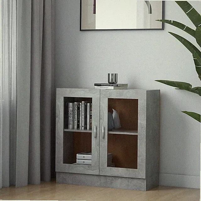 Vitrinenschrank Bücherschrank Standvitrine Vitrine Schrank Holz mehrere Auswahl