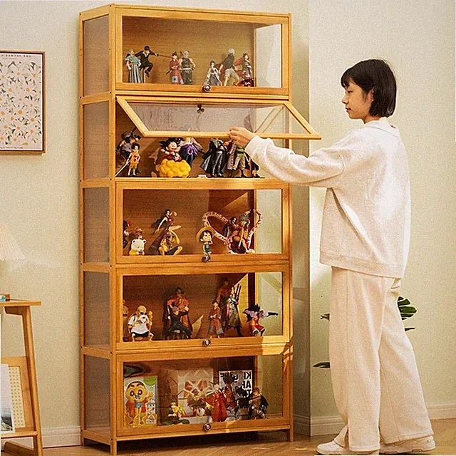 Vitrinenschrank Hochschrank Bücherschrank Standvitrine Sammelvitrine Acryl