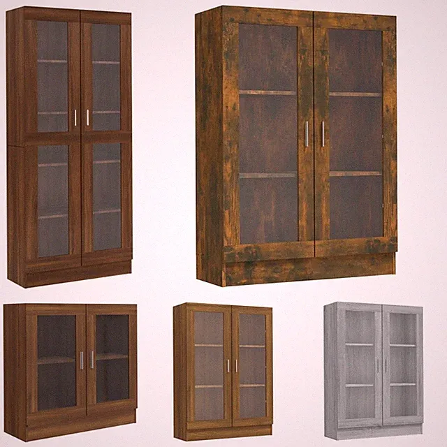 Vitrinenschrank Holzwerkstoff Hochschrank Standvitrine Sammelvitrine Kunststoff