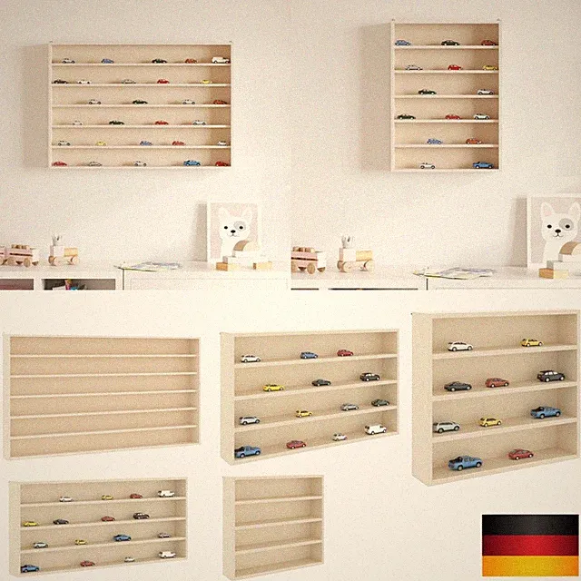 Vitrinenschrank Sammlervitrine aus Holz mit 4~6 Regalen Holz-Sammelvitrine