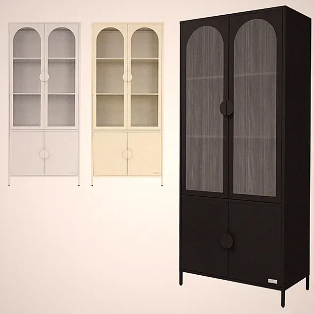 Vitrinenschrank Standvitrine Bücherschrank Hochschrank Wohnzimmerschrank Schrank