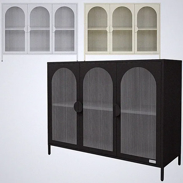 Vitrinenschrank Standvitrine Bücherschrank Sideboard Wohnzimmerschrank Schrank