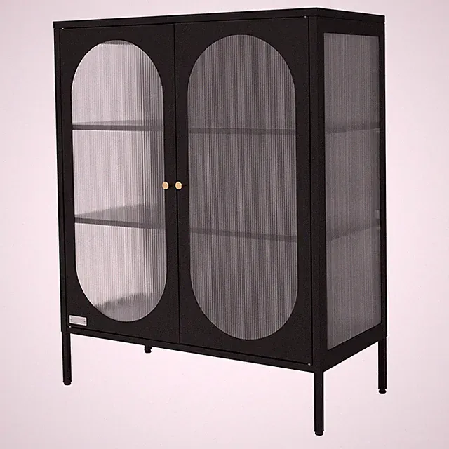 Vitrinenschrank Standvitrine Hochschrank Bücherschrank Wohnzimmerschrank Schrank