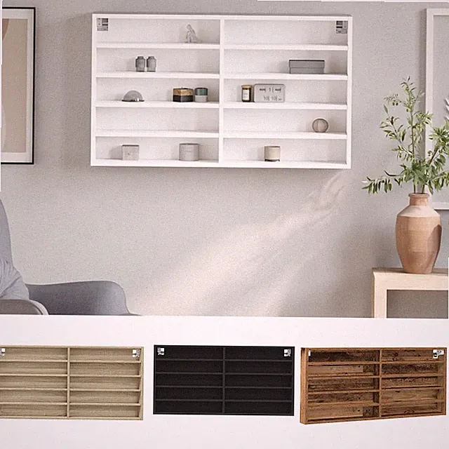 Vitrinenschrank Wandschrank Vitrine Sammlervitrine Hängeschrank Wandregal
