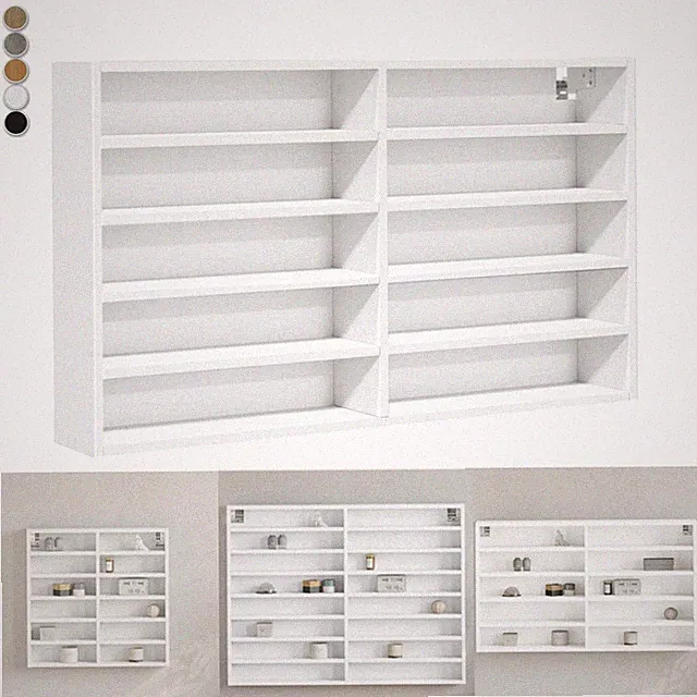 Vitrinenschrank Wandvitrine mit Stauraum Holz Hängevitrine Vitrine Wandschrank