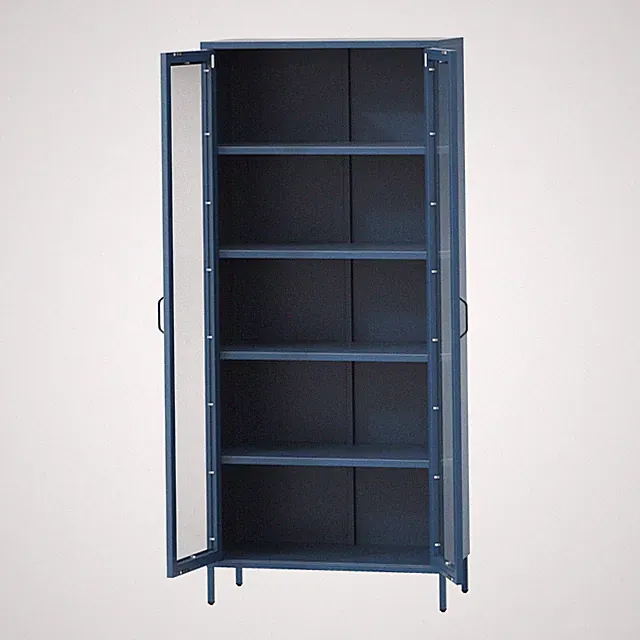 Vitrinenschrank Wohnzimmerschrank Vitrine Bücherschrank Schrank Metall Glitzernd
