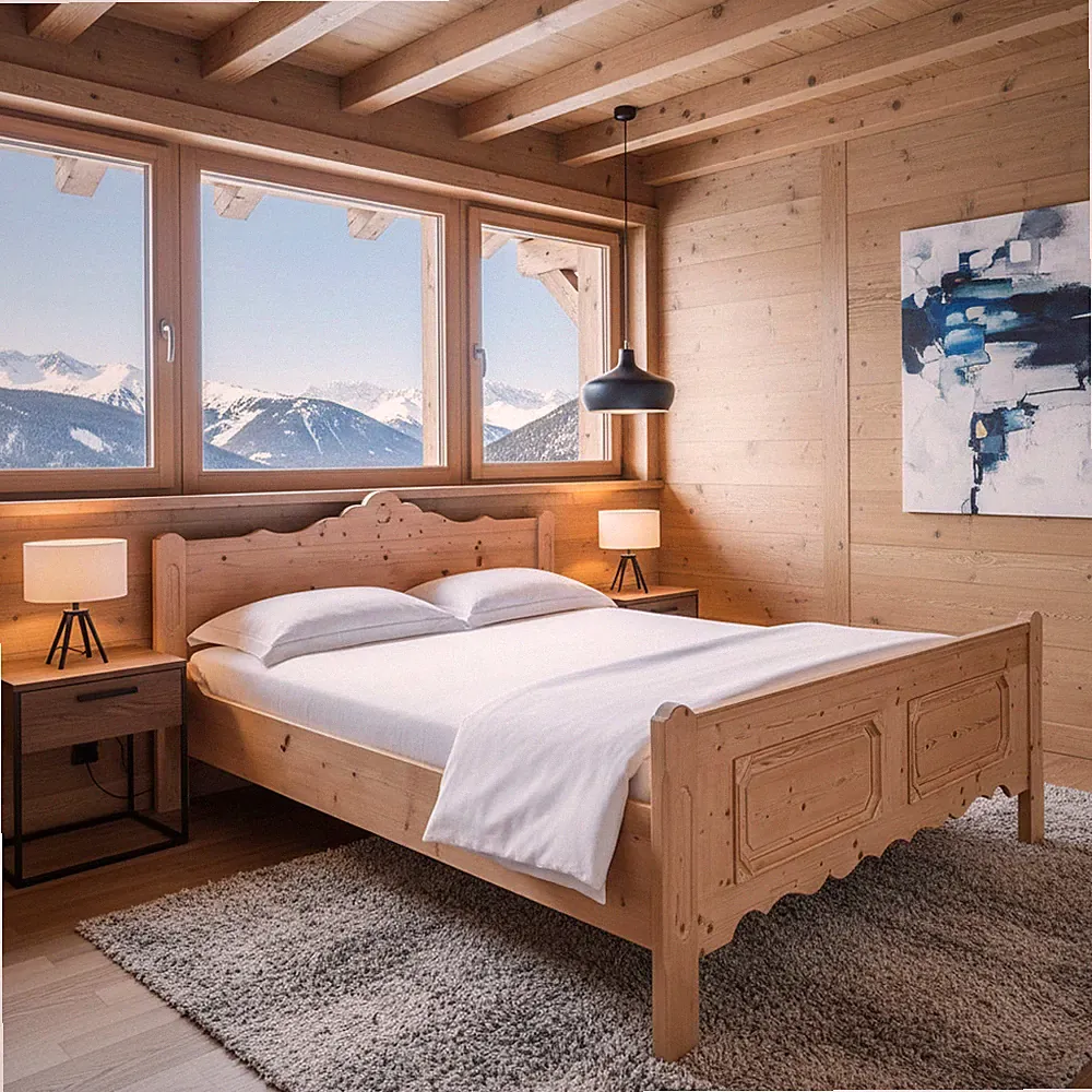 Voglauer Doppelbett Bett Holzbett 2 m Bauernbett Schlafzimmer Landhaus 200 180