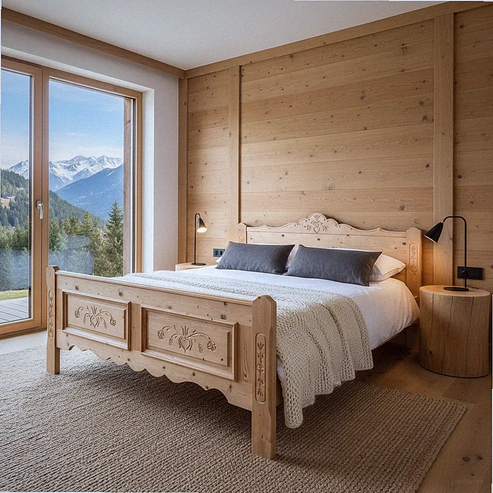 Voglauer Doppelbett Bett Holzbett Bauernbett Schlafzimmer Landhaus 200 cm hell