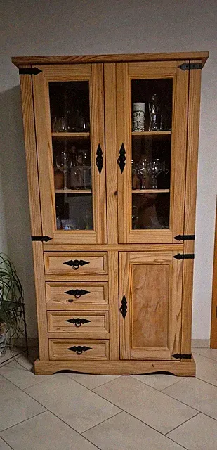 Vollholzschrank Vitrinenschrank Schrank wie Neu