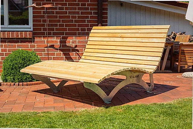 Waldsofa, Sonnenliege, Relaxliege, Wellenliege, Holzliege Classic | Lärche