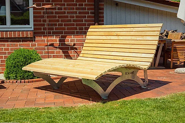 Waldsofa, Sonnenliege, Relaxliege, Wellenliege, Holzliege Classic | Lärche