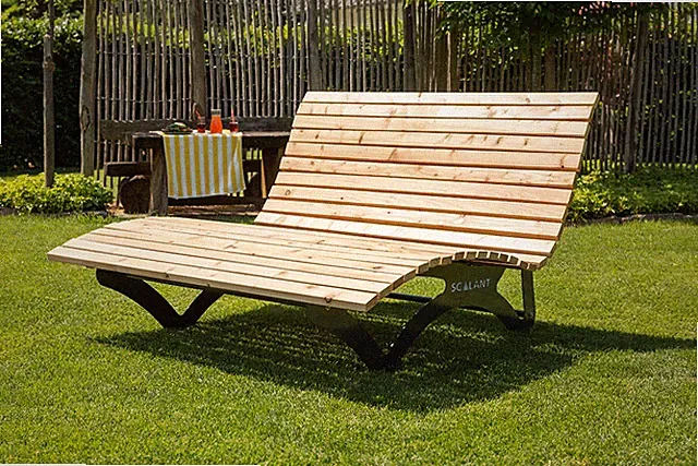 Waldsofa, Sonnenliege, Relaxliege, Wellenliege, Holzliege Premium