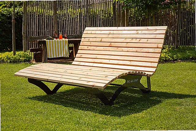 Waldsofa, Sonnenliege, Relaxliege, Wellenliege, Holzliege Premium