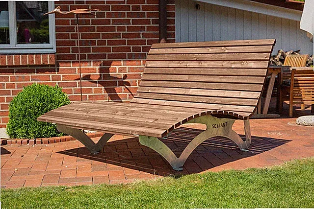 Waldsofa, Sonnenliege, Wellenliege, Holzliege Classic | Thermische Kiefer
