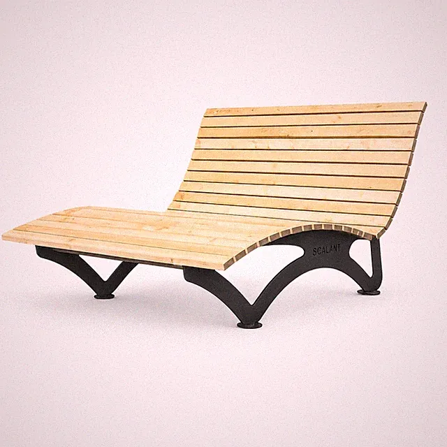 Waldsofa Vida Venti aus Stahl pulverbeschichtet Anthrazit und Lärche