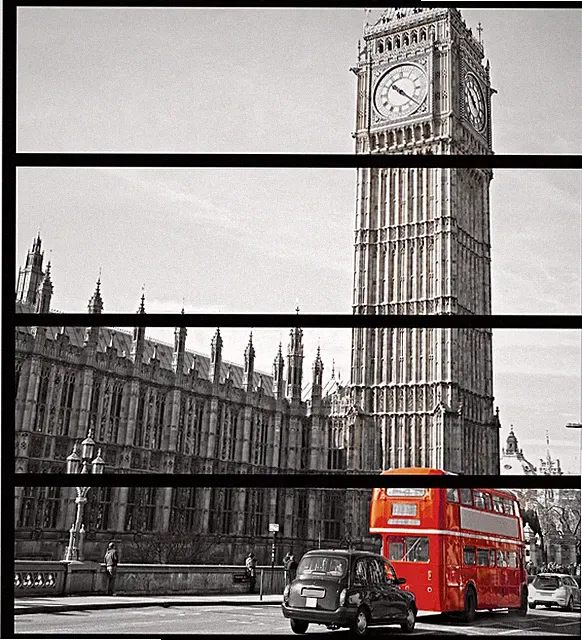 Wallario Aufkleber Möbelfolie Ikea Malm 4 Schub London Red Bus England Big Ben